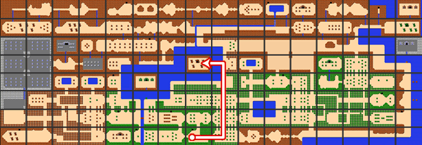 FC版 ゼルダの伝説 攻略：表 LEVEL1